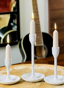 Slim Crete Candle Holder (Set of 3)